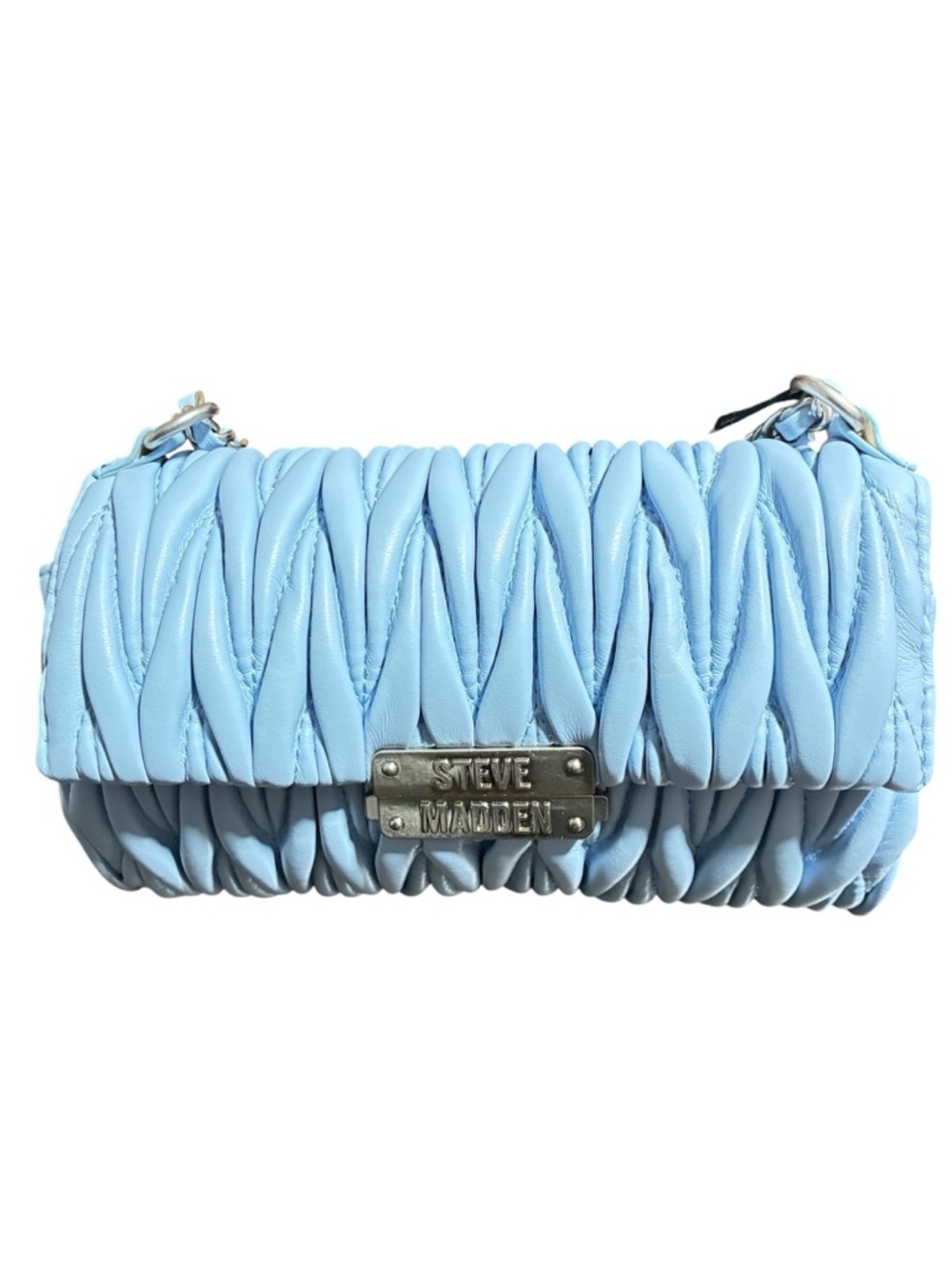 Steve Madden Baby Blue Quilted Chain-Detail Shoulder Bag - Picture 4 of 4